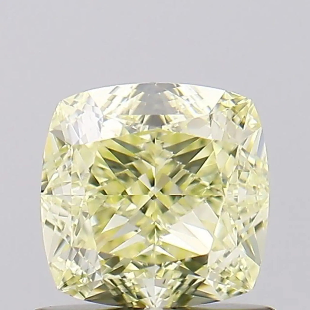 For Certified Fancy Cushion Cut Loose Diamond Natural Yellow Solid 14K White Gold Engagement Wedding Ring Y Z Range VS1-VS2