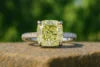 For Certified Fancy Cushion Cut Loose Diamond Natural Yellow Solid 14K White Gold Engagement Wedding Ring Y Z Range VS1-VS2