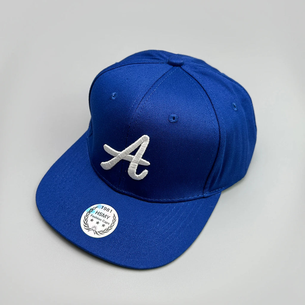 Simple Embroidered A Letters Baseball Hats New Unisex Street Sunshade Outdoor Versatile Flat Eave Fashion Casual Hip Hop Caps