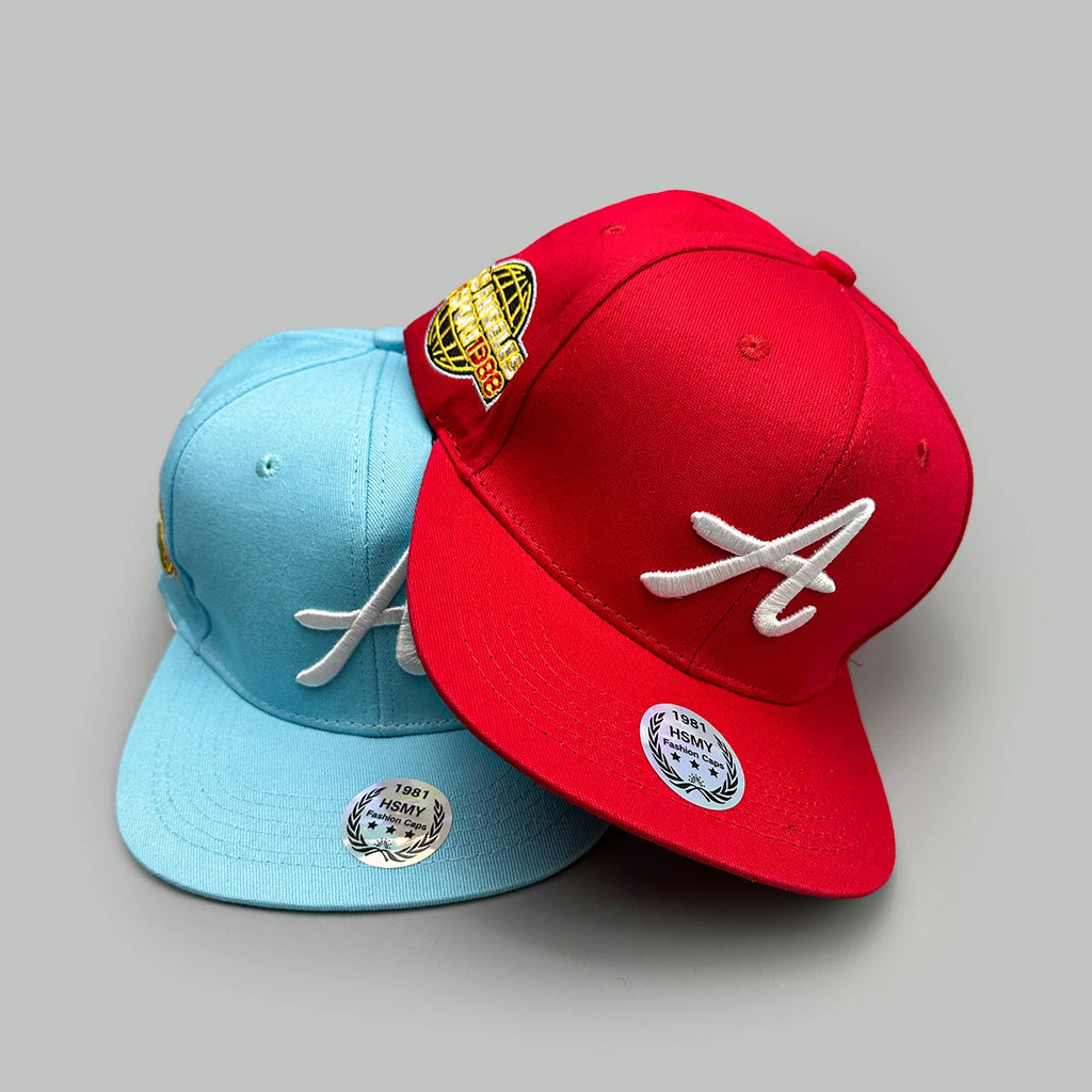 Simple Embroidered A Letters Baseball Hats New Unisex Street Sunshade Outdoor Versatile Flat Eave Fashion Casual Hip Hop Caps