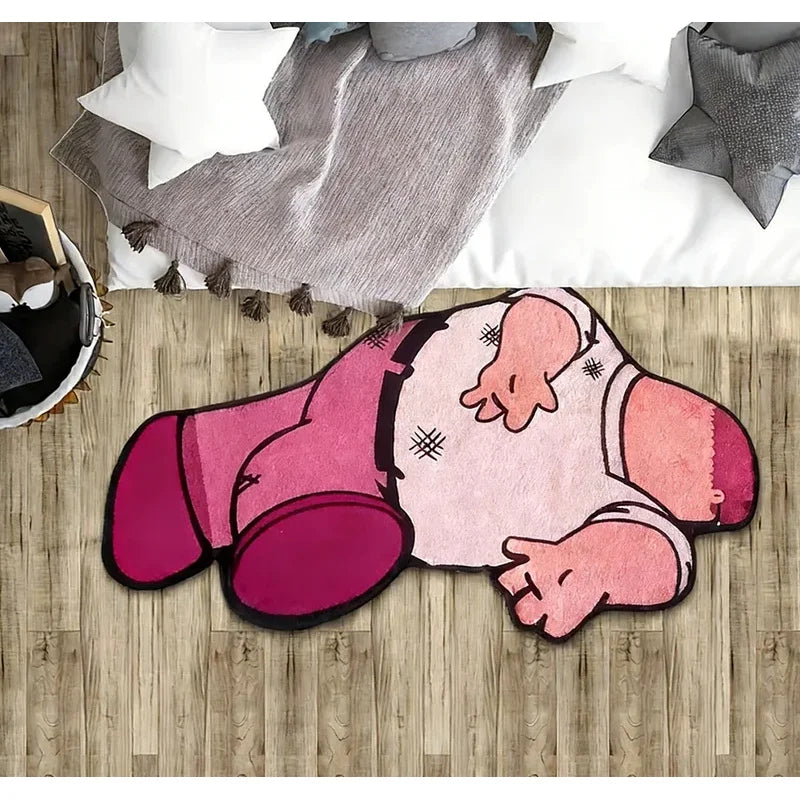 VIKAMA Cute Cartoon Characters Bedroom Carpet Soft Non-Slip Bedside Rug Entrance Doormat Home Living Room Decor Floor Mat