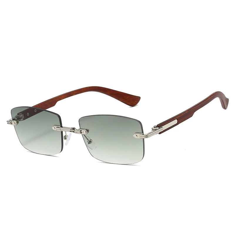 Rimless Square Sunglasses Women Men Sport Vintage Classic Sun Glasses Outdoor Driving Eyeglas Lady Man UV400 Protective Glasses