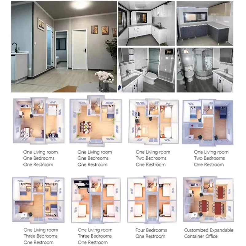 Expandable Container House Garden Back Yard 2 3 Bedrooms Modular Expansion Prefabricated Expansion Modular House Sheds Storage