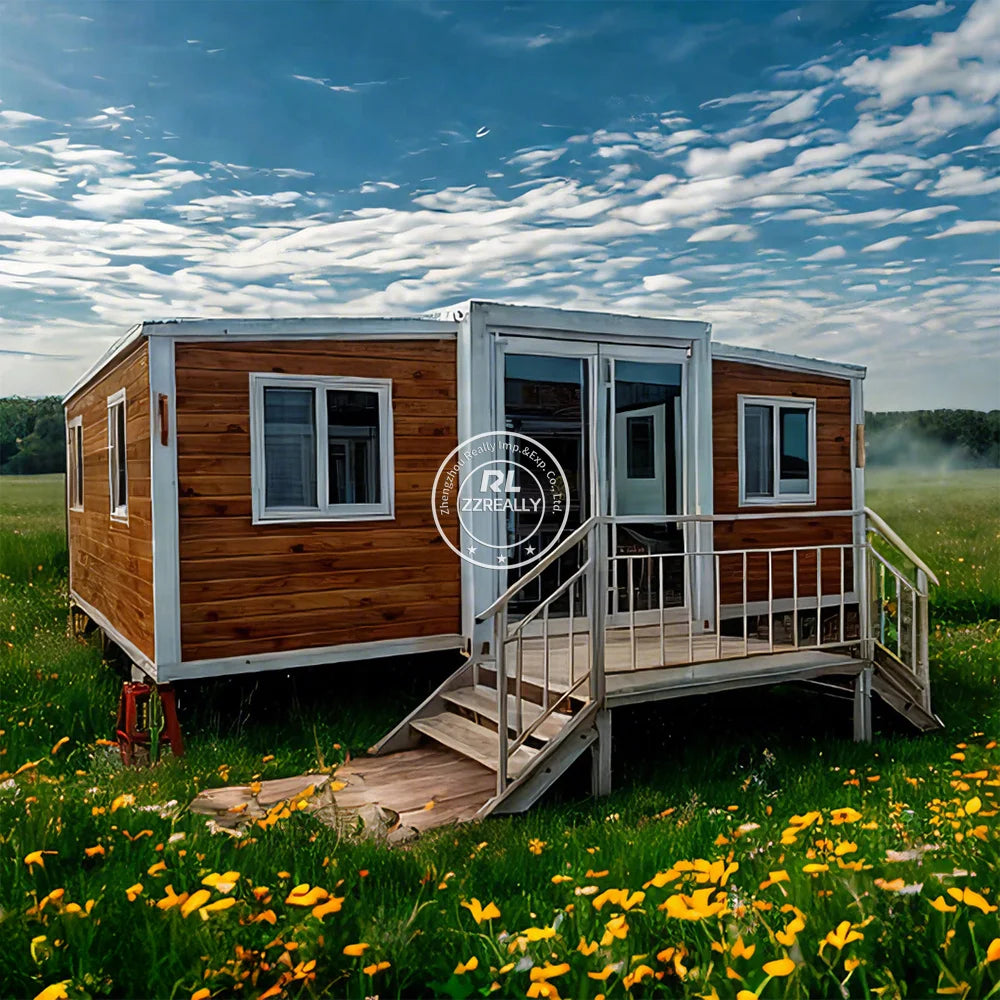 Expandable Prefabricated folding  Container Houses 20ft Mobile Modular Steel Container House With Bathroom