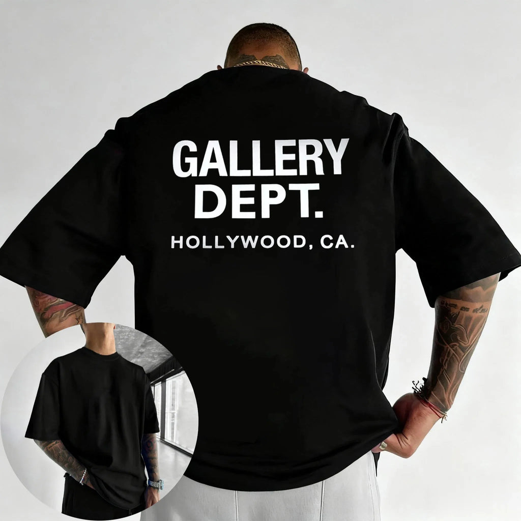 2026 Vintage High Street T-shirt Gallery Printed Shirt Fashion Letter Printed T-shirt Casual O-neck T-shirt Summer Luxury Top