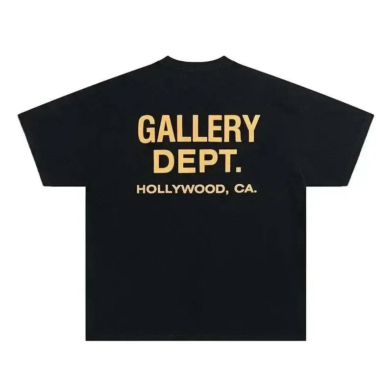 2026 Vintage High Street T-shirt Gallery Printed Shirt Fashion Letter Printed T-shirt Casual O-neck T-shirt Summer Luxury Top