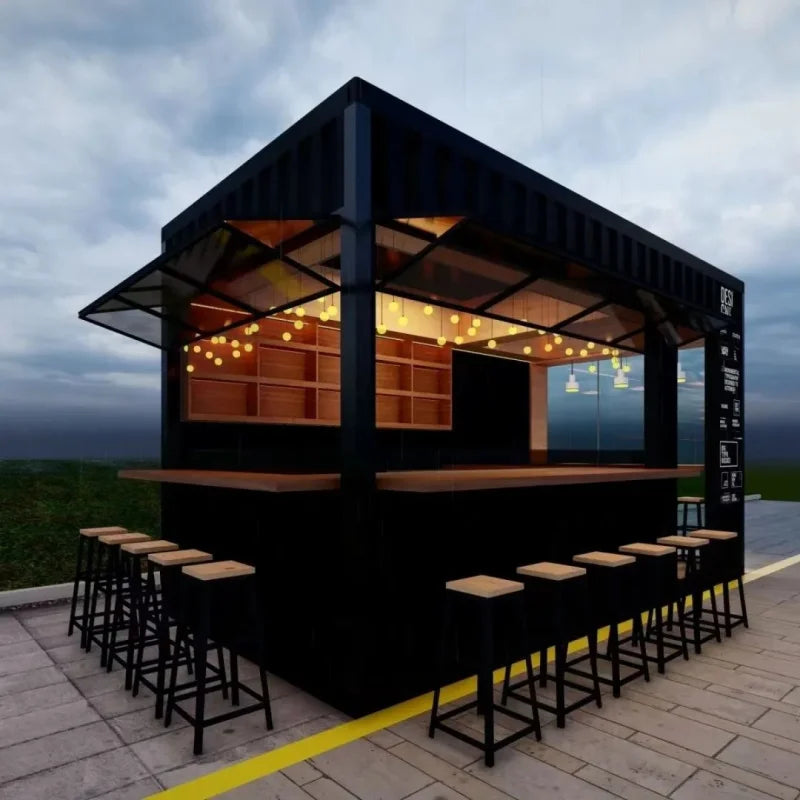 custom.20ft 40ft  Foldable Container House Container bar Design Container Cafe/shop/booth Container Restaurant Sale