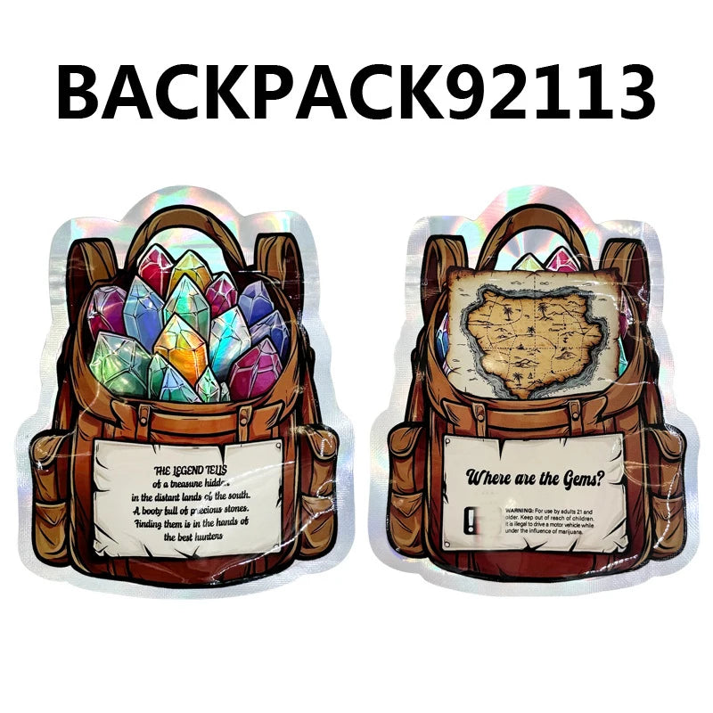 Cartoon Irregular Cute Mylar Bags 1g 2g 3.5g Smell Proof Pouch Soft Touch Empty Zip Lock 3.5 Package Die Cut Storage Packaging