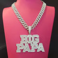Custom Baguettecz Letter Pendant Iced Out Chain Fashion Two Rows Name Necklace Solid Back University Font Hip Hop Jewelry Gifts