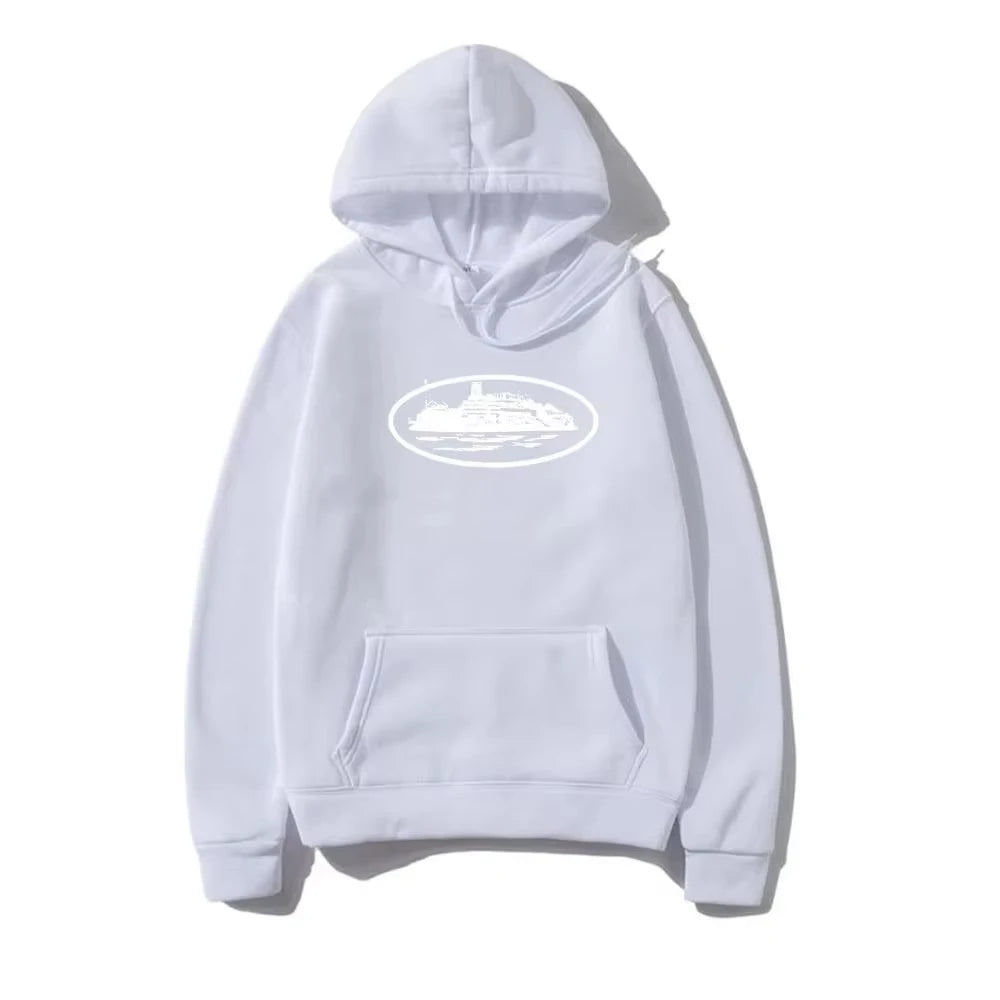 2026 New Autumn and Winter Men's and Women's Devil Ramming Print Hooded Heavy Plus Size Sweater Hoodie Fashion Trends man