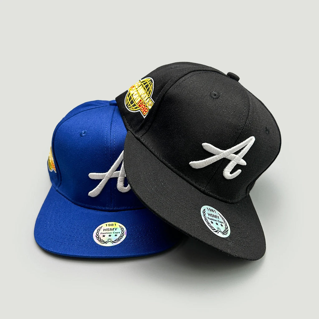 Simple Embroidered A Letters Baseball Hats New Unisex Street Sunshade Outdoor Versatile Flat Eave Fashion Casual Hip Hop Caps