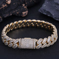 Hip Hop Jewelry Baguette Cuban Link Chain Iced Out Mixed Inlay Simulated Diamond Stones Bling 12mm Miami CZ Necklace Men's Gift