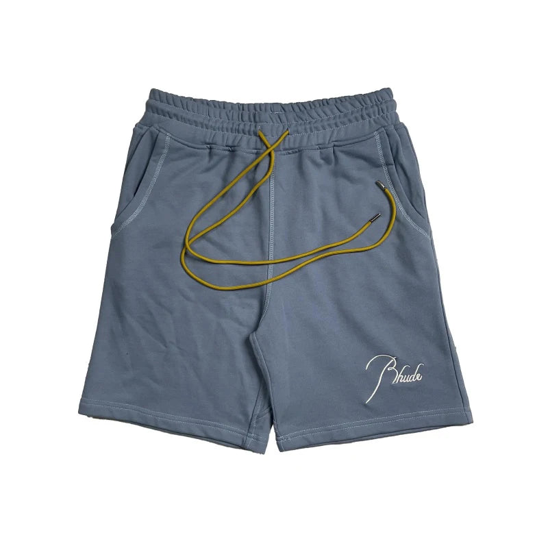 American Style Sports Shorts Streetwear Summer Men's High Quality Logo Print Loose Rhude Casual Shorts
